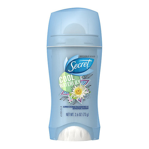 Secret Fresh Antiperspirant And Deodorant Invisible Solid, Cool Waterlily, 2.6 Oz